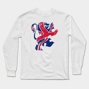 Steed and Purdey - British Lion Distressed Version Long Sleeve T-Shirt